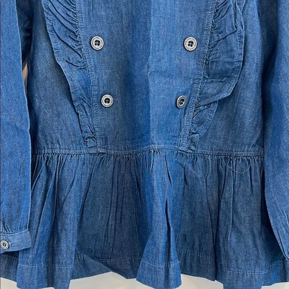 Calvin Klein Girls Blue‎ Ruffled Top and Patterned Leggings Set Size 5 NWOT